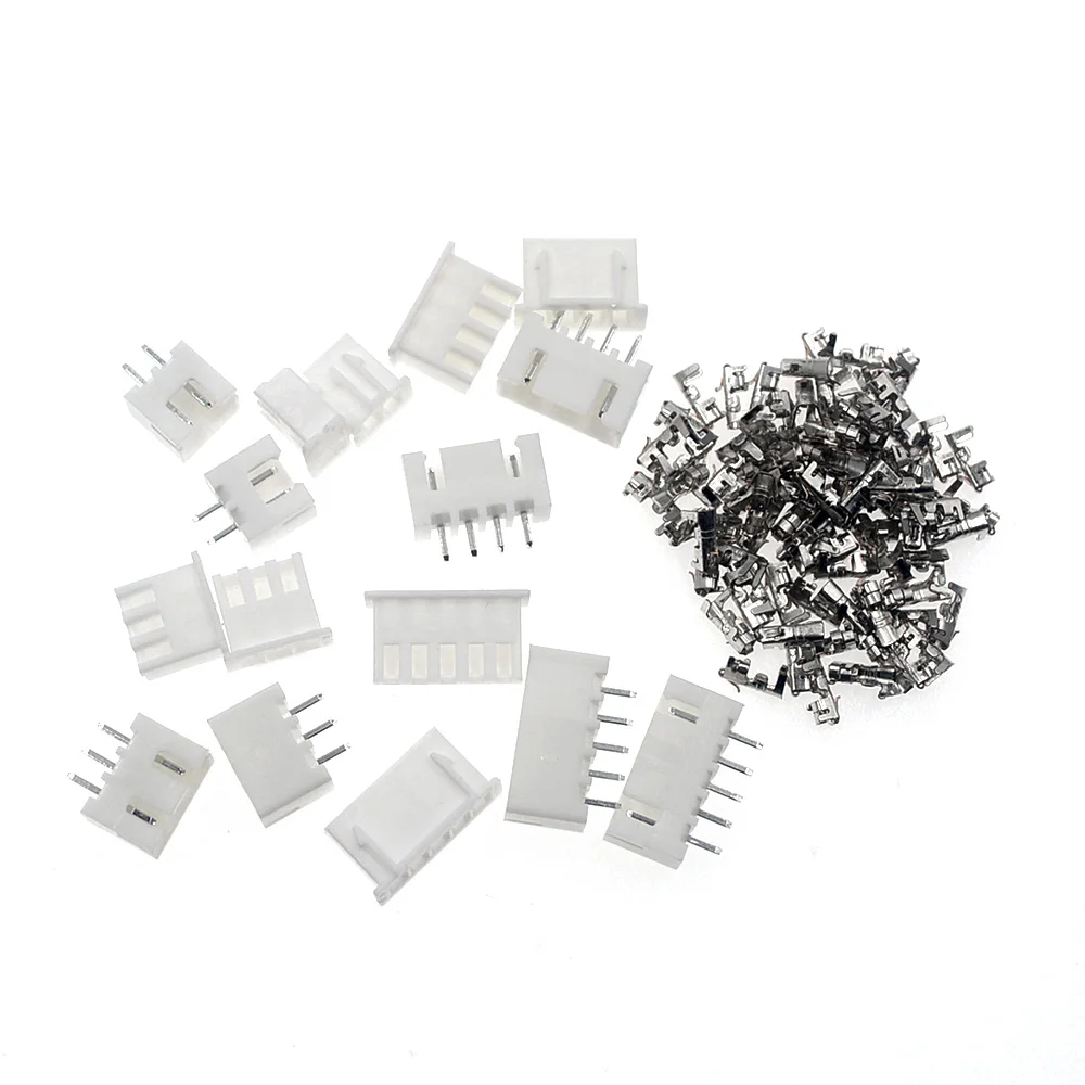 230pcs/box XH2.54 2p 3p 4p 5p pin 2.54mm Pitch Terminal Kit / Housing / Pin Header JST Connector Wire Connectors Adaptor XH Kit