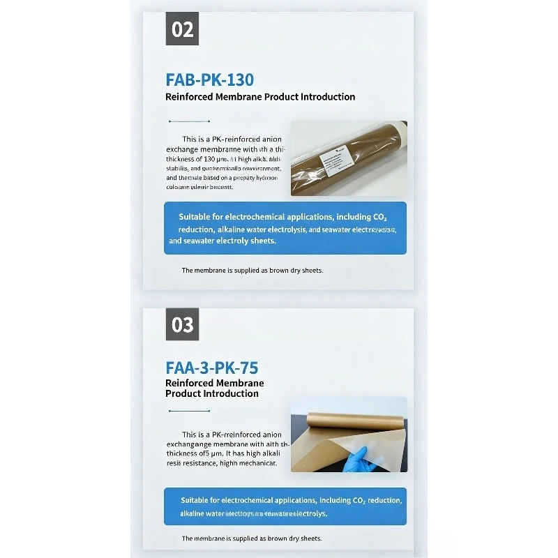 Fumasep FAA-3-PK-130 AEM Anion Exchange Membrane, Reinforced Film for Alkaline Fuel Cell CO2 Reduction Electrolysis