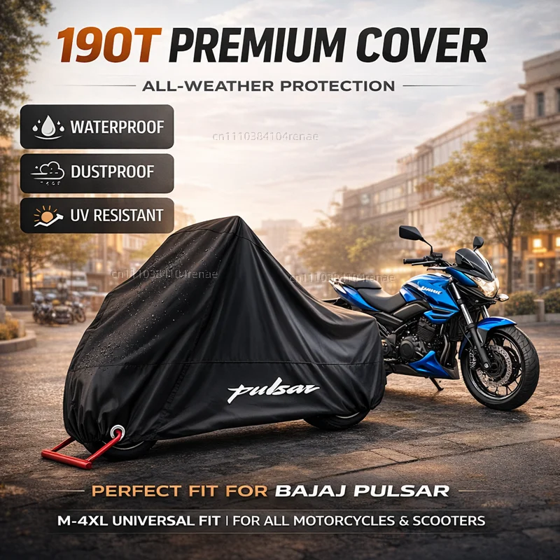

For Bajaj Pulsar 200 NS/200 RS/200 AS 200RS 200NS 200AS 190T Motorcycle Cover Waterproof Dustproof UV Protection All Season