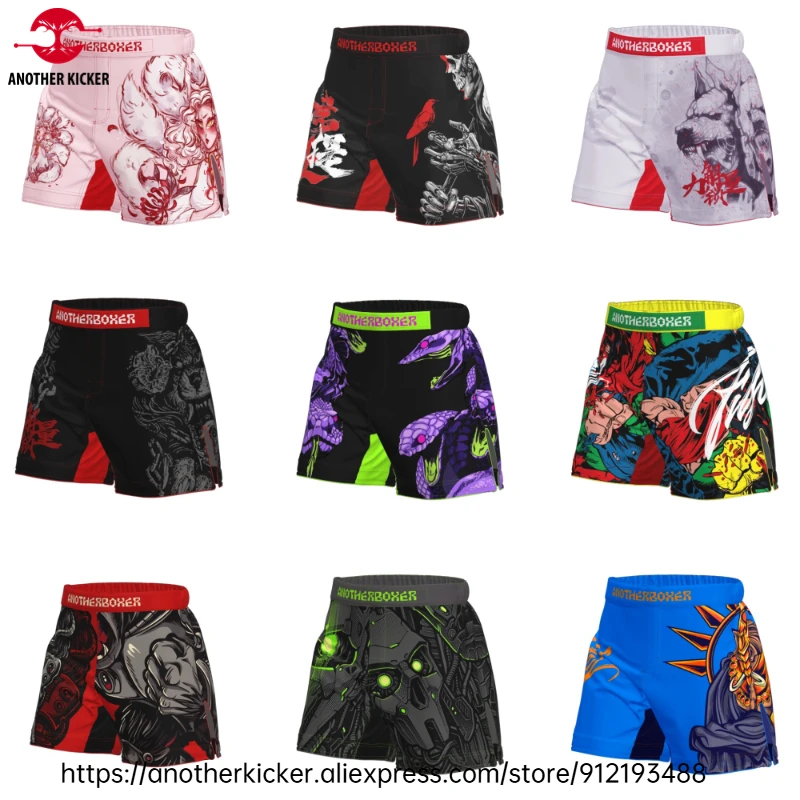 

Novelty Graphic MMA Shorts for Men Women Youth Moisture Wicking Grappling Fight Training Shorts No Gi BJJ Muay Thai Boxing Pants