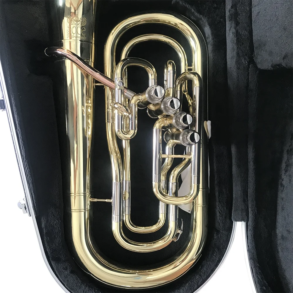 SEASOUND OEM Tani wysokiej jakości złoty 4-tłokowy instrument marszowy Euphonium JYMEP734