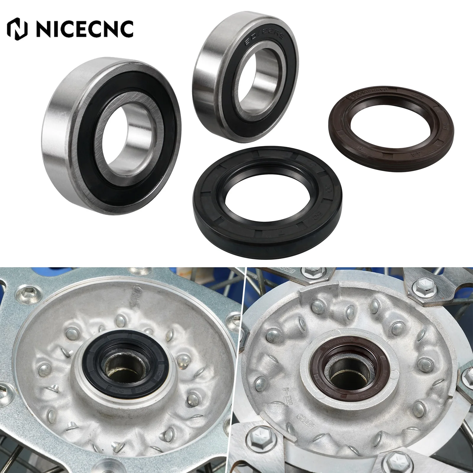 

For Yamaha YZ125 YZ250 1999-2024 YZF250 YZF450 WR250F WR450F Rear Wheel Bearings Oil Seals Kit YZ 125 250 426 450 X F FX WRF YZF