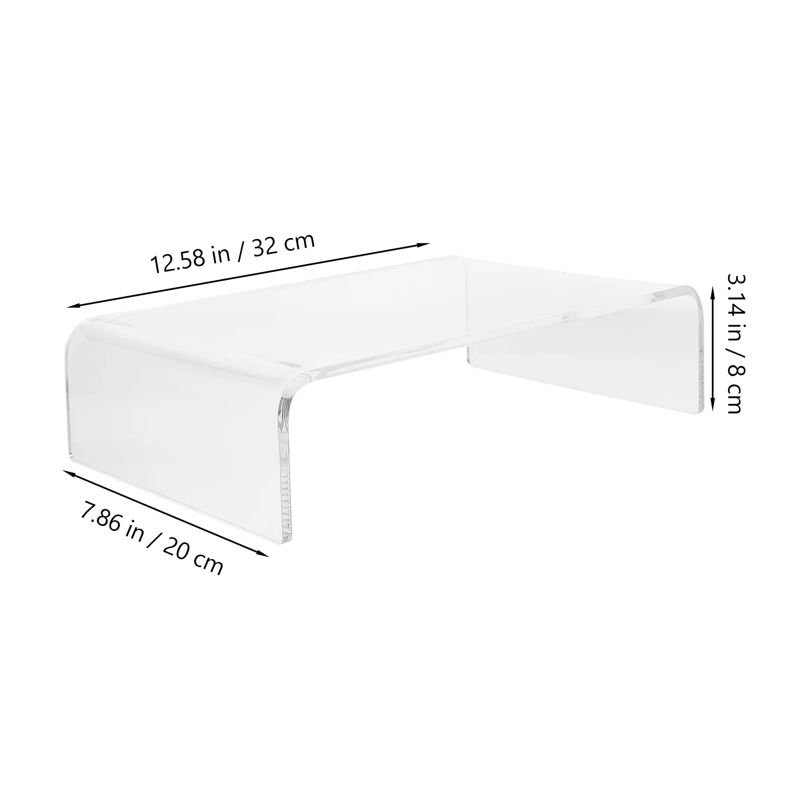 

Acrylic Computer Monitor Riser Clear Screen Stand Ergonomic Desktop Monitor Stand Organize Workspace Relieve Eyestrain