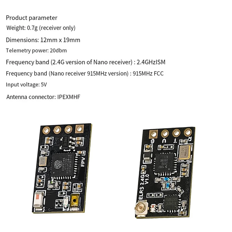 Receptor elegante-ELRS Nano RX Expresslrs FPV para drone de corrida RC