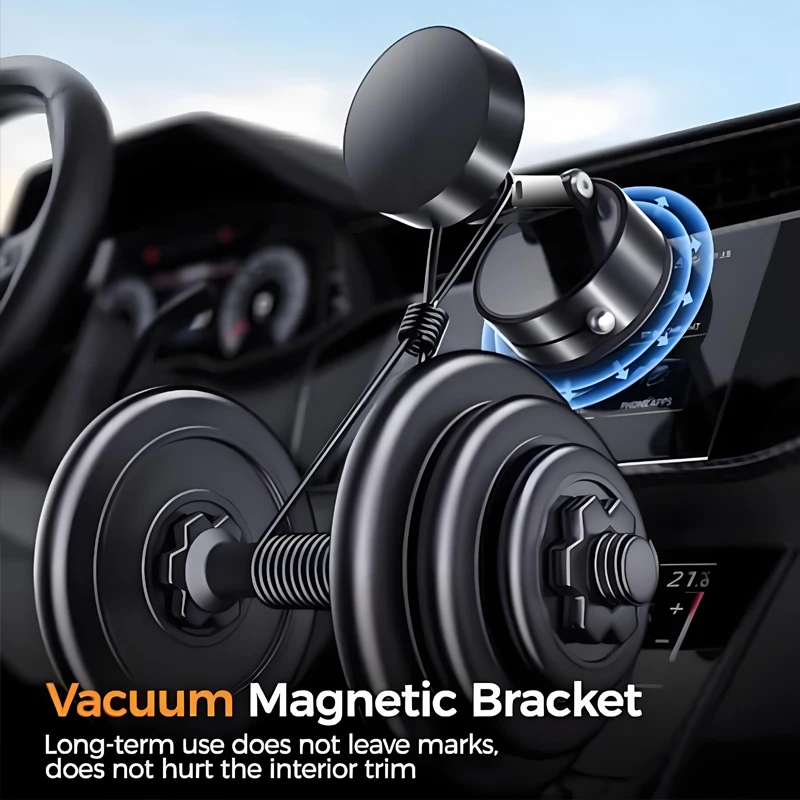

Ultra Magnetic Phone Holder Foldable Car Phone Mount Dashboard Phone Bracket 360 Degree Rotation Vacuum Suction Cup GPS Stand
