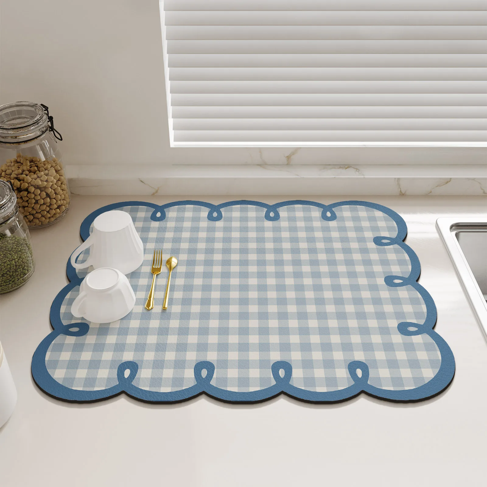 Kitchen Drain Pad Dish Dry Mats Placemats Non-slip Dining Table Mat Quick Dry Faucet Dinnerware Rug