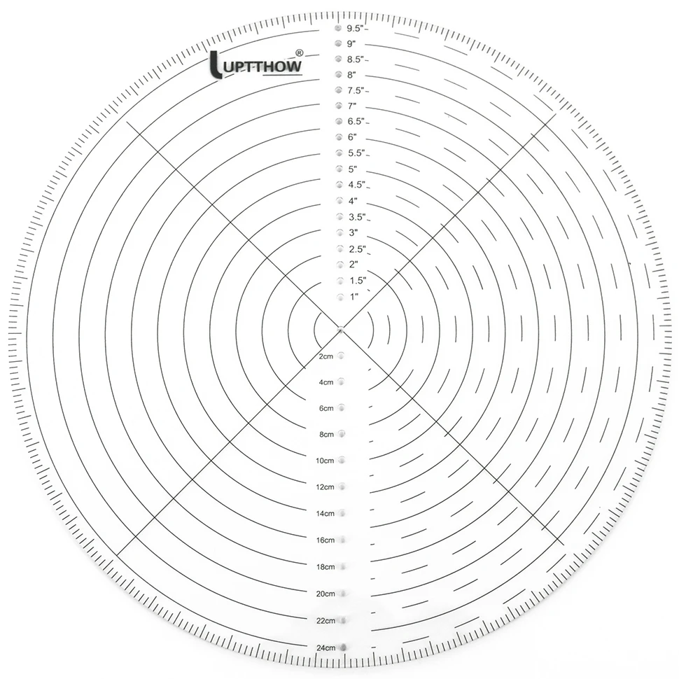 10 inches Center finder ruler wood turning Diameter circle drawing tool lathe transparent marker Acrylic Fabric Sewing Cutting