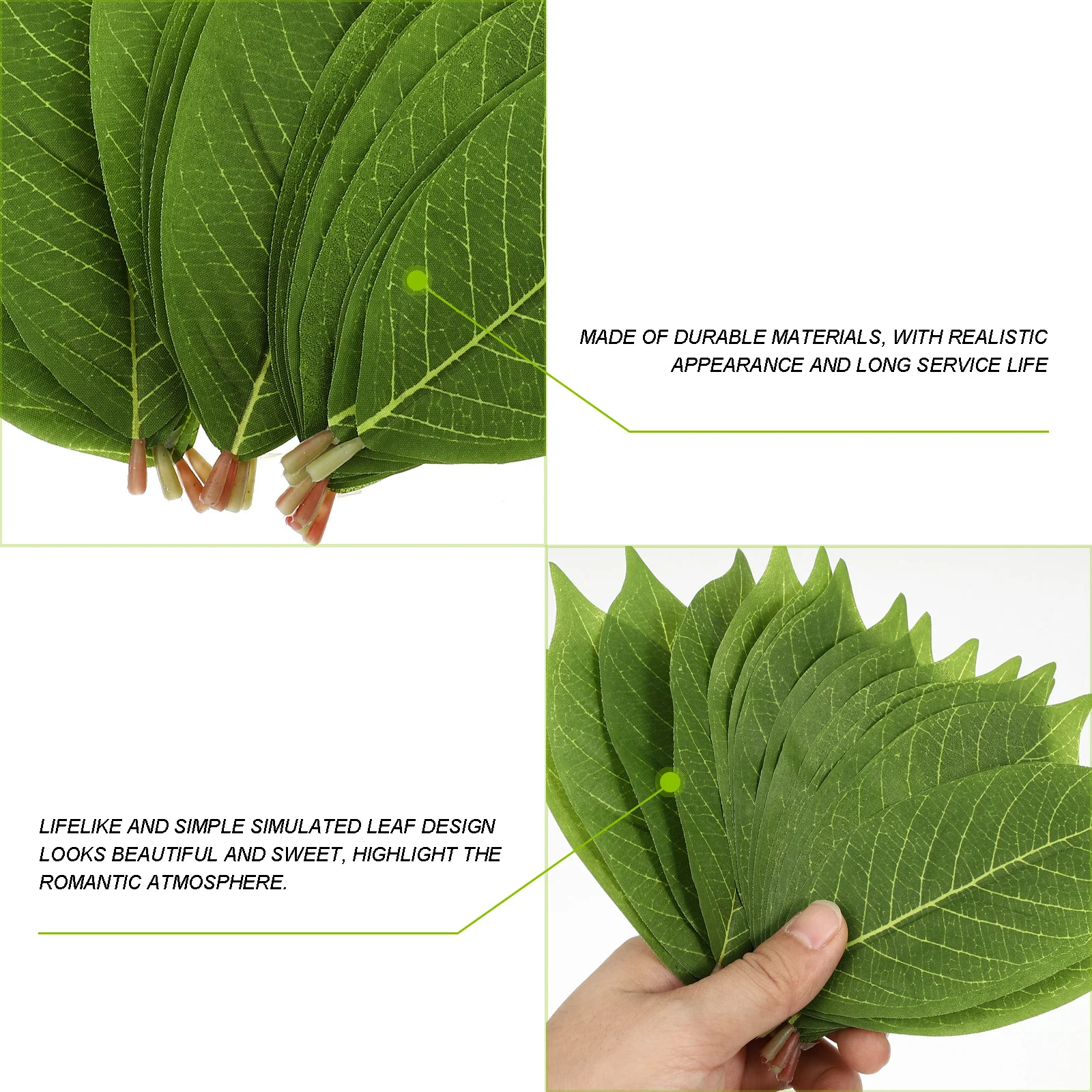 50 قطعة أوراق ماغنوليا وهمية نباتات خضراء صناعية أوراق زخرفية لحفلات الزفاف حديقة المنزل التصوير خلفية ترتيب