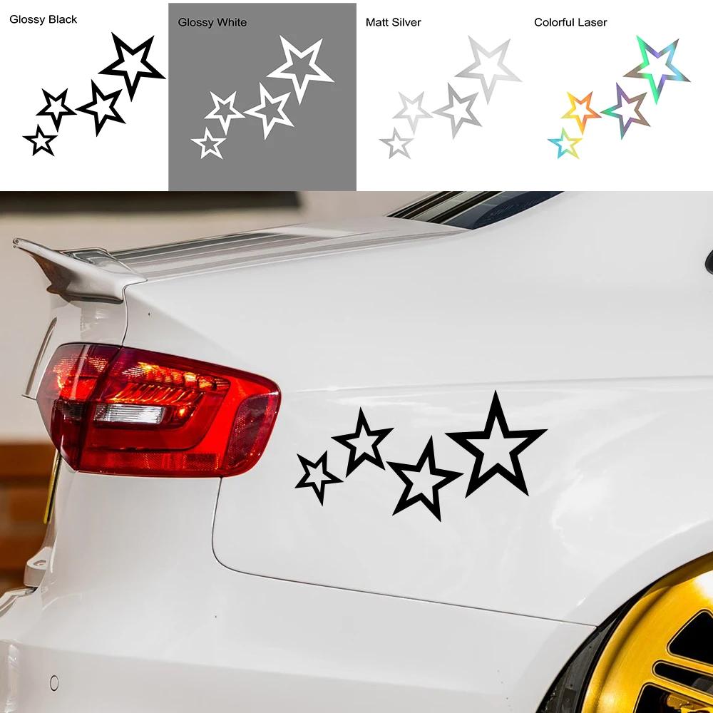 

Star Pattern Car Sticker Auto Vinyl Decal Self-adhesive Motorcycle Car Window Body Bumper Decoration Sticker Auto Accessories