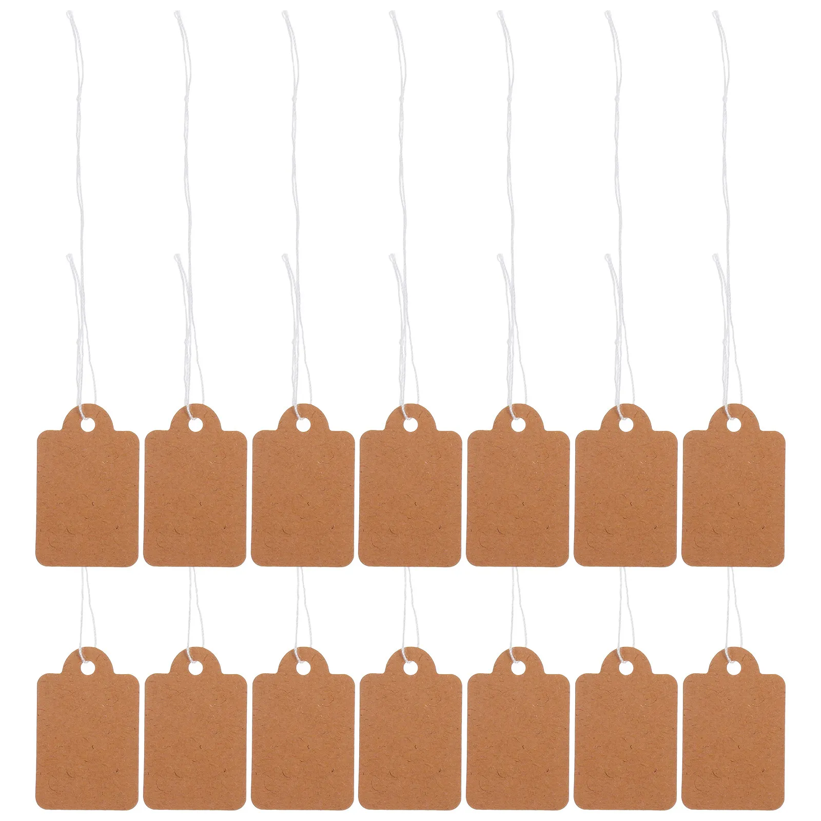 200Pcs Kraft Paper Hang Tags with Pre-Tied String Writable Jewelry Price Labels for Retail Display Clothing Shoes Artwork