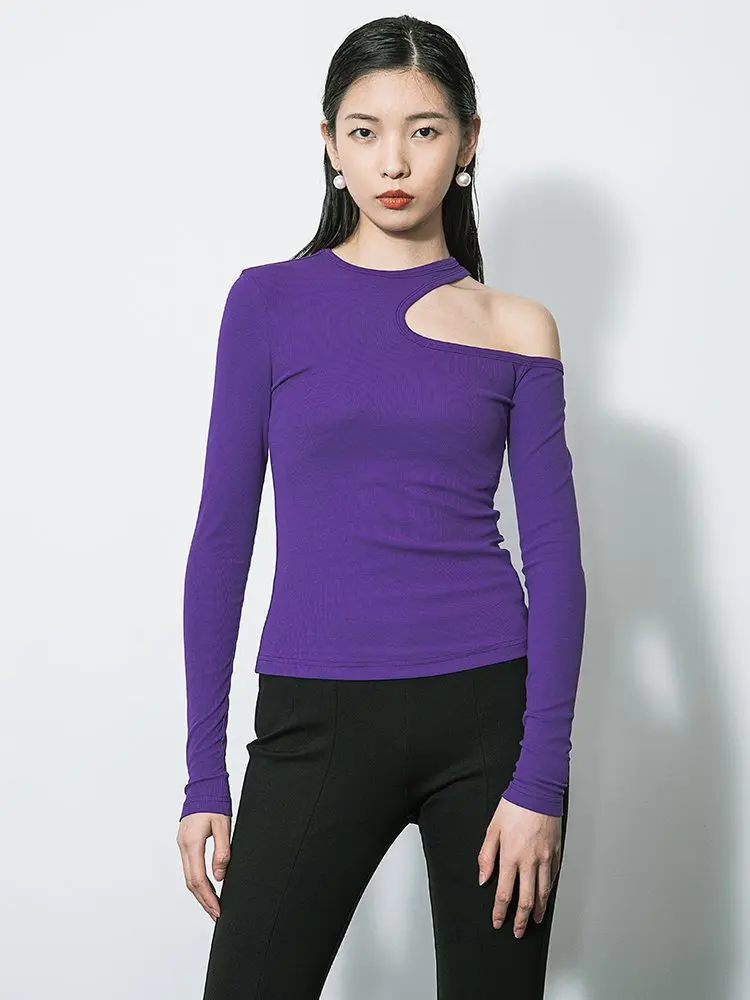 

Высококачественная женская футболка с открытыми плечами, оригинальный дизайн, уникальный приталенный крой, удобный топ из хлопковой смеси с длинными рукавами...