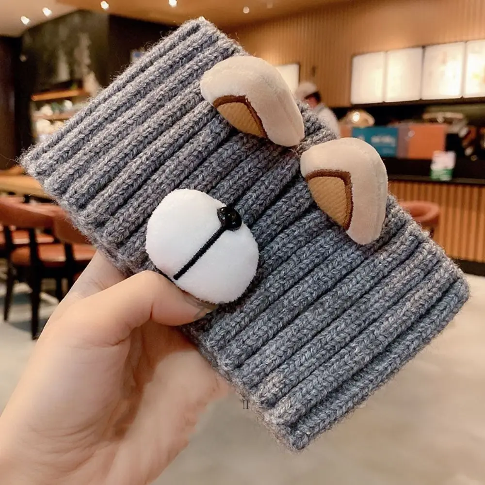 

Autumn Stretchy Turban Cute Kawaii Knitting Hair Accessories Women Hair Band Bear Headband Wide Headwrap