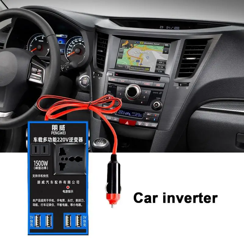 Car Power Inverter DC 12v/24v To 220v AC Converter USB Car Charger Adapter For Charging Laptop Phone And Tablet