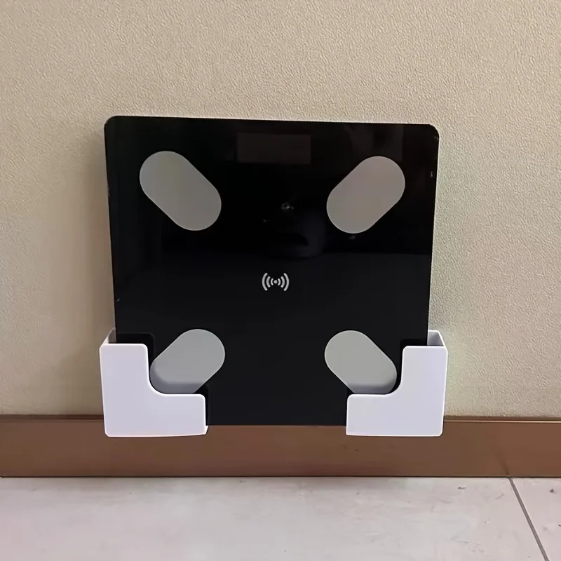 رف تخزين مقياس الوزن الجديد المثبت على الحائط، دعامة عالمية، تصميم موفر للمساحة مناسب للمنزل والحمامات #6