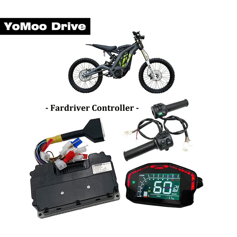 

1KW-2KW FarDriver ND72260 48V-72V DC 80A With DKD One-Line Display And T08 Throttle For QS Motor Electric Scooter Motorcycles