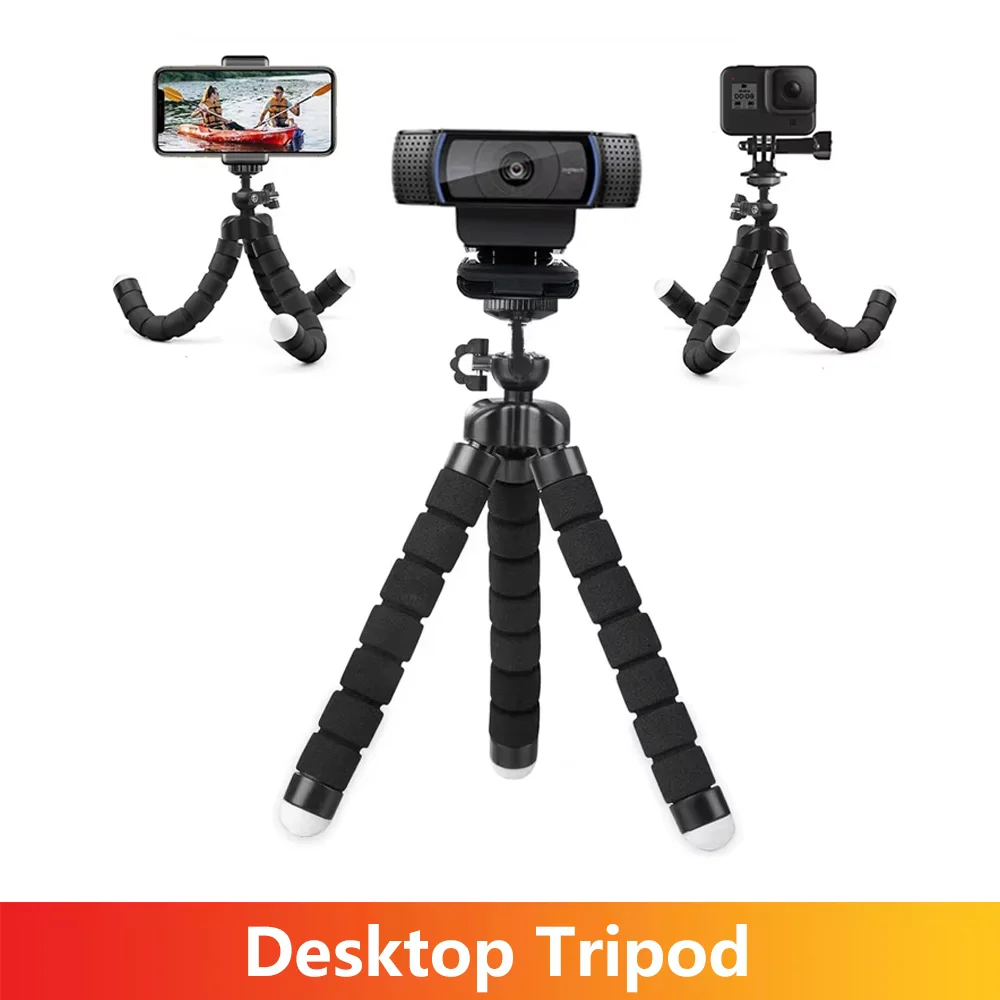 

Зажим для смартфона, крепление на штатив, подставка для камеры мобильного телефона, держатель, монопод, осьминог, настольный штатив для iPhone, Samsung, Huawei Realme