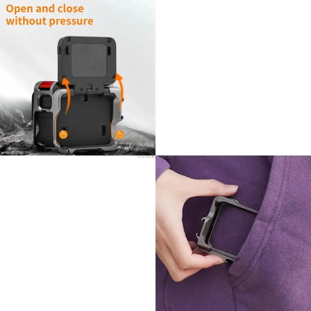 2台の録画デバイス用の拡張マウントインターフェイスを備えたユニバーサルメタルカメラケージ