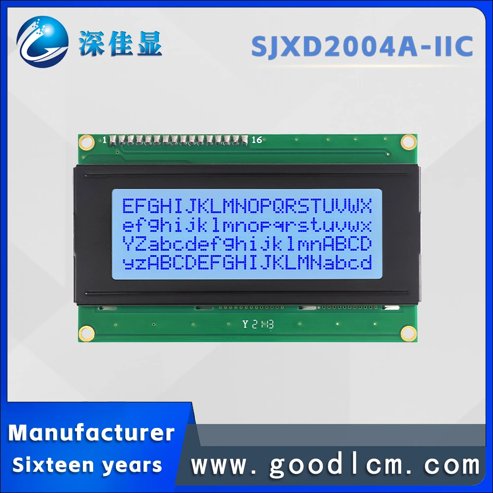 

Applicable IIC/I2C interface SJXD2004A-IIC STN Gray Positive Character LCM Display Module High-Brightness Industrial Screen