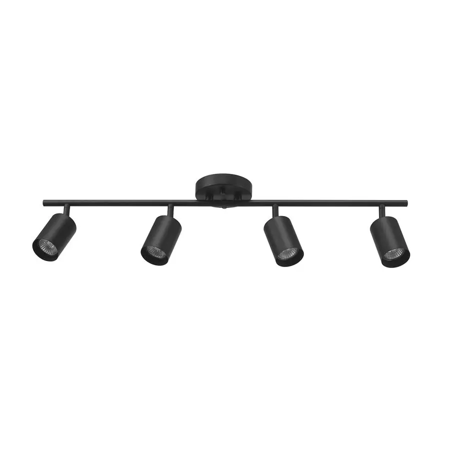 

64000012 30 4Light Track Lighting, Matte Black, Ceiling Light, Vintage, Kitchen Lights, Bulb Not Included
