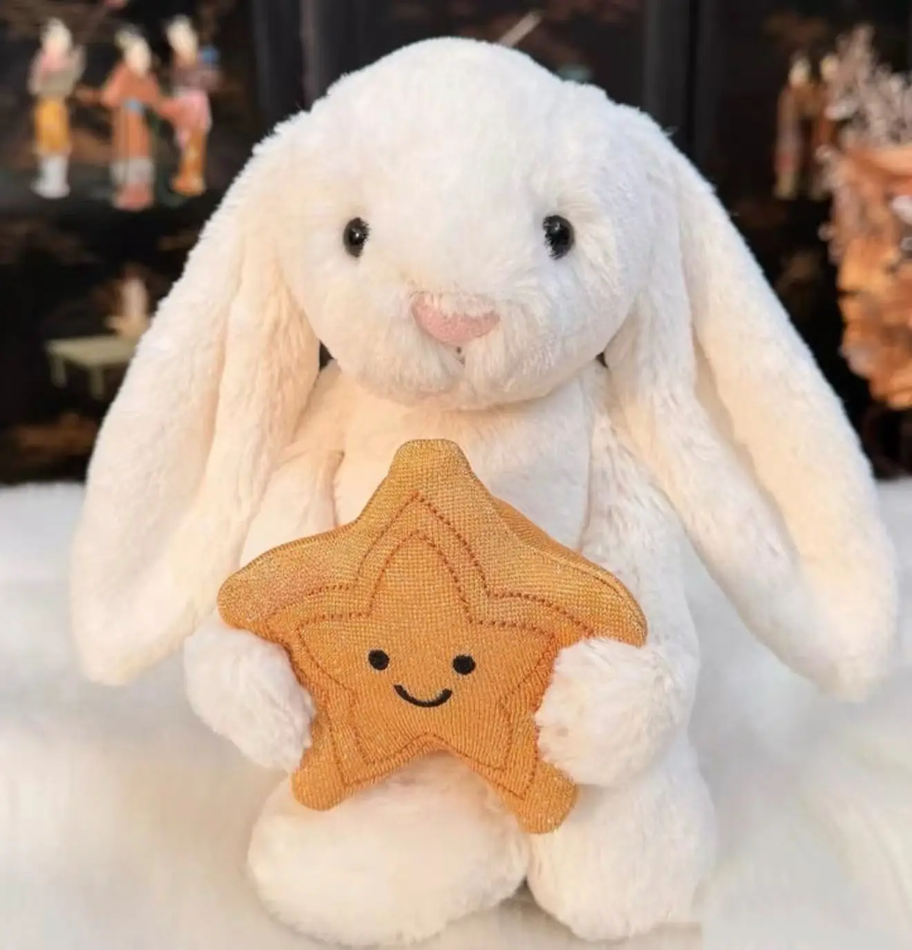 

Коллекционная плюшевая игрушка JC Bonnie Rabbit с леопардовым принтом, новинка, с биркой, мягкие ушки-цветы, подарок на день рождения, декор для дома