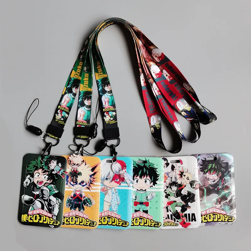 

My Hero Academia Mobile Lanyard Keychain Anime Peripheral Bus Campus Card School Meal Card Portable Anti Lost Holiday Gift