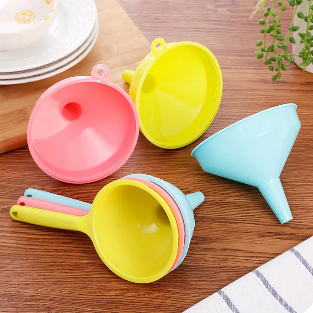 

3pcs Large Mouth Kitchen Food Funnel For Liquid Oil Powder Transfer Small Bottle Filling Tool Canning Funnel Smooth