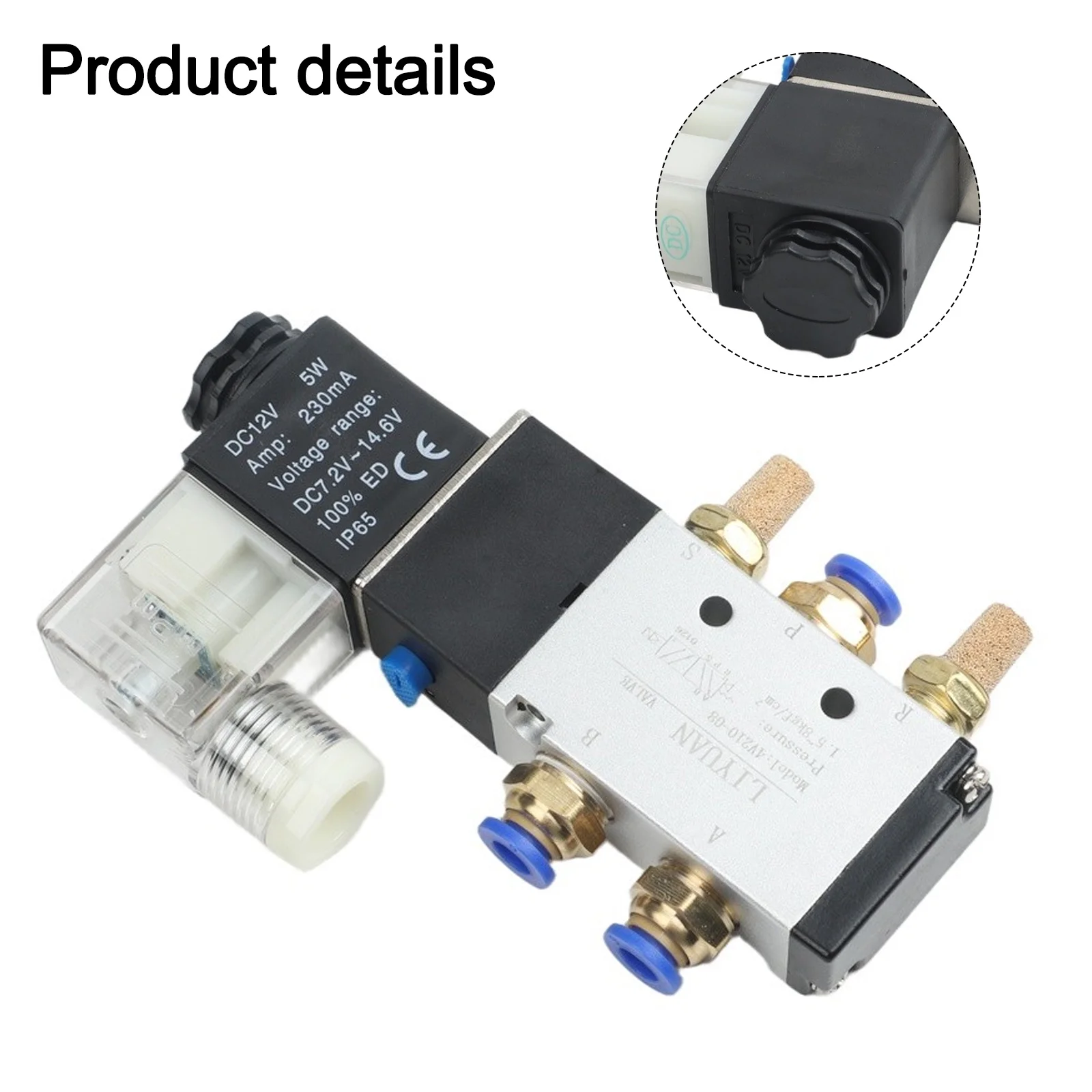Replace 5 Port Parts Solenoid Valve Pneumatic 2 Position Kits DC 12V BSPT 4V210-08 2018 New Hot Useful  Replace