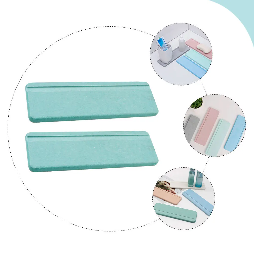 

2Pcs Diatom Wash Pads Bathroom Absorbent Soap Mat Non-Slip Mouthwash Cup Holder Multipurpose Bathroom Accessories