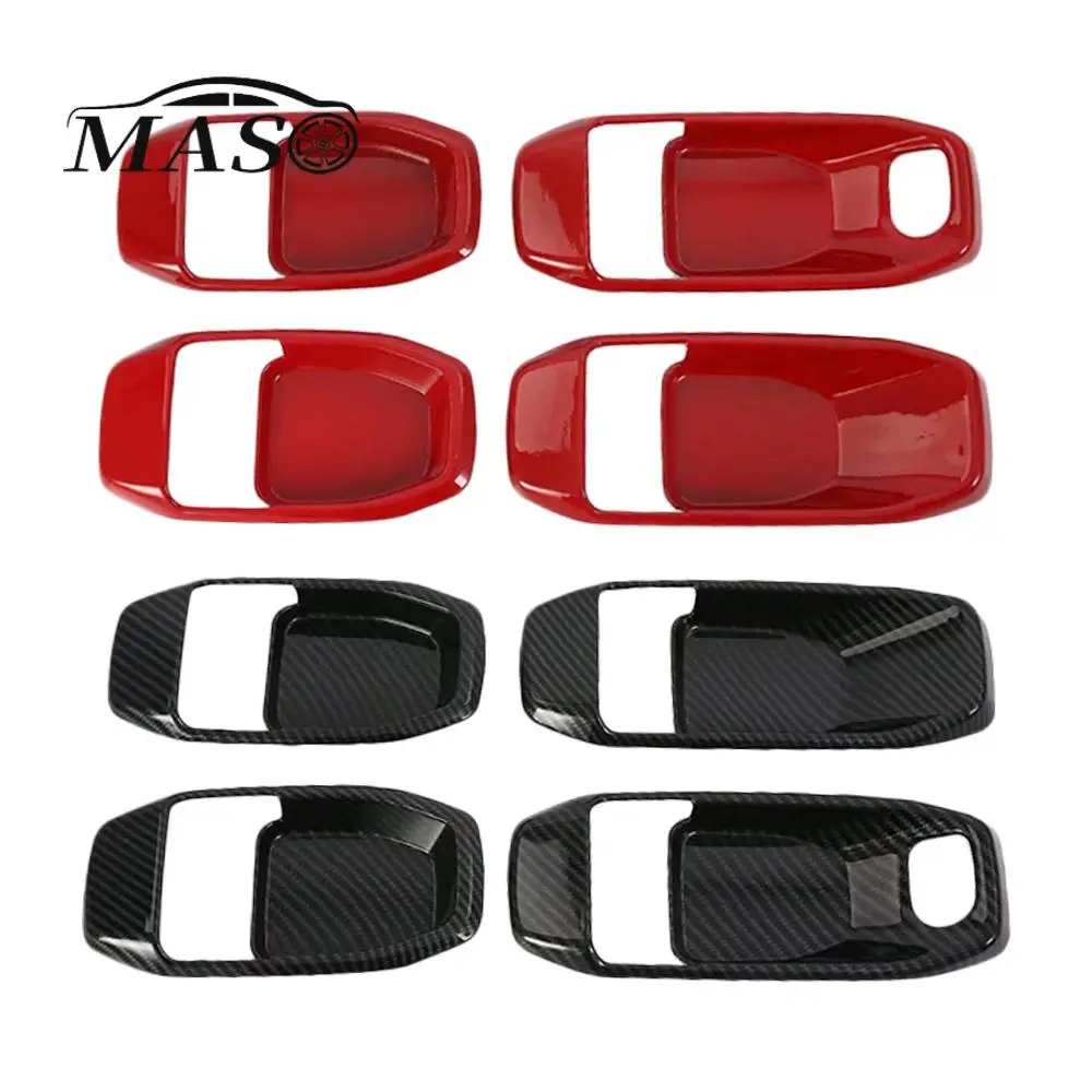 Door Handle Bowl Cover Trim Interior Car Inner Decor Cover Fit for Jeep Wrangler JL/ JLU 2018-2022 Gladiator JT 2020-2022