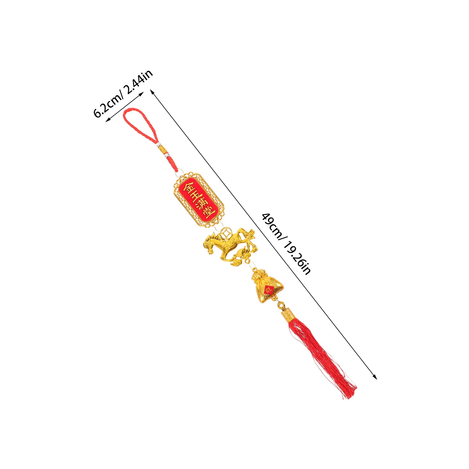 6pcs 2026 Horse Year Pendant Red Tassel Hanging Decor For Lunar New Year Money Tree Bonsai Chinese Zodiac Ornament Festival Luck