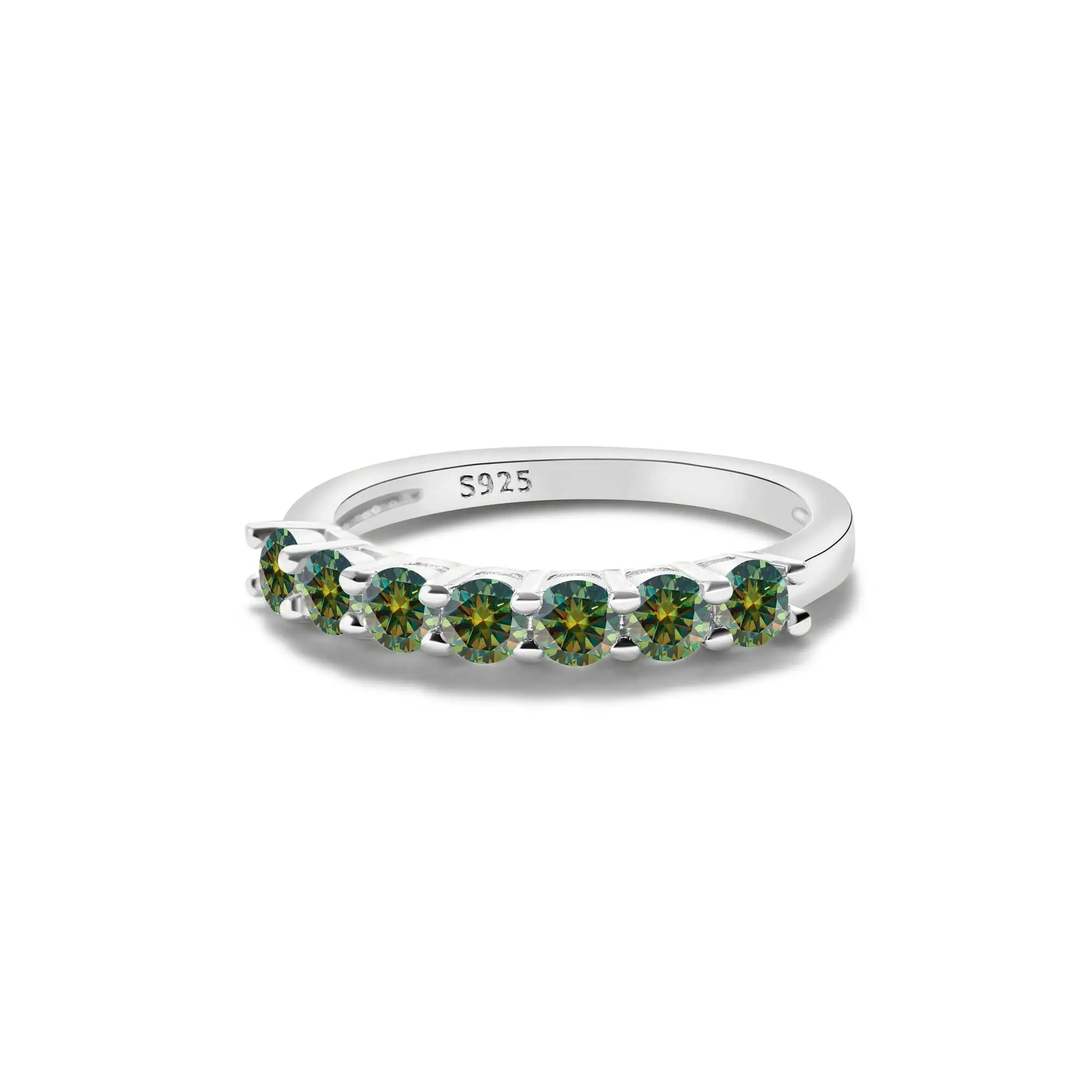 1,0 Karat Königsblau Farbe Moissan ite Ring Sterling Silber massiv Gelbgold Farbe Hochzeit Verlobung ringe für Frauen – Detail 9