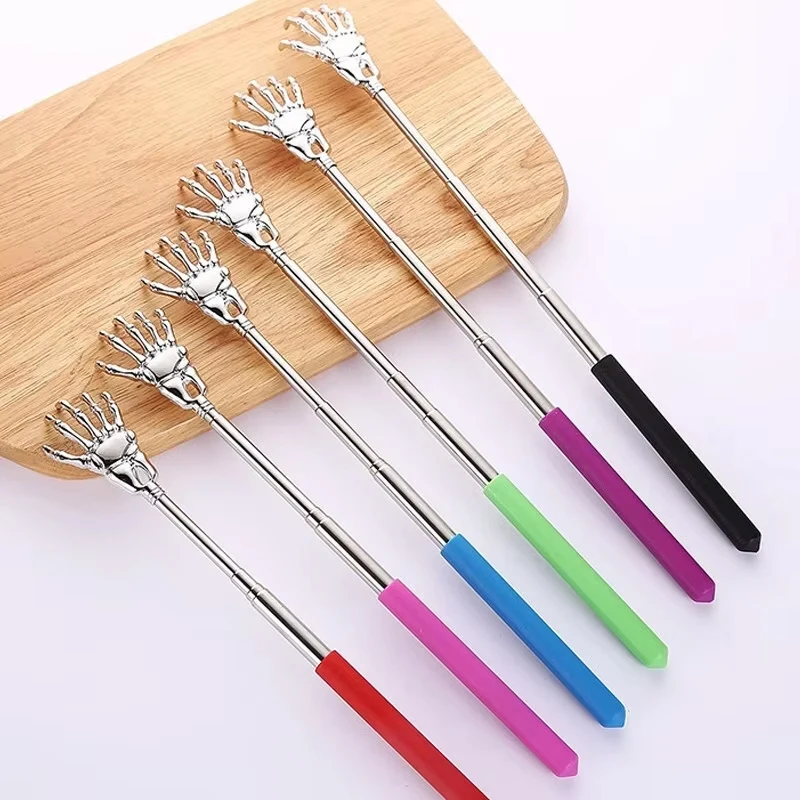 6 Color Stainless Steel Back Scratcher Telescopic Claw for Back Scraper Massage Relax Old Man Happy Health Products Massage Tool