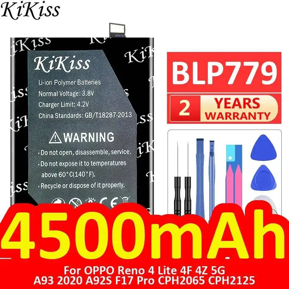 

For Oppo Reno 4 Lite 4F 4Z 5G A93 2020 A92S F17 Pro CPH2065 CPH2125 BLP779 4500Mah Mobile Phone Battery High-Capacity