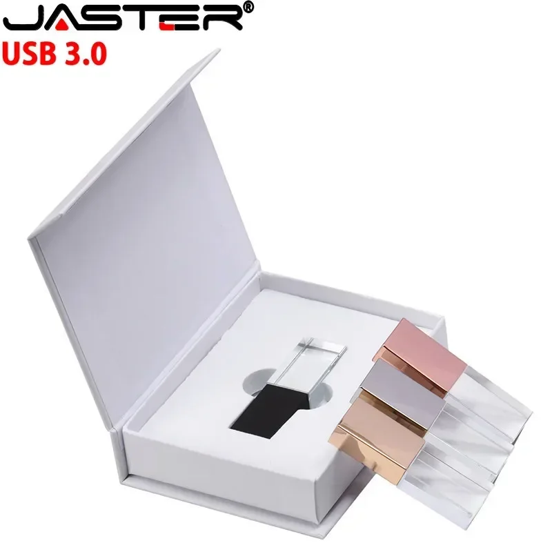 JASTER-unidad Flash USB 3,0, pendrive con logotipo personalizado, 3D grabado láser, 32GB, 64GB, regalo creativo, disco U