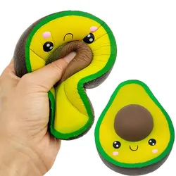 Adults Children Squishy Rebound Avocado Anti-Stress Toy Simulation Food Fruits Pinch Vent Ball Fidgets Toy Stress Relief 13*10cm