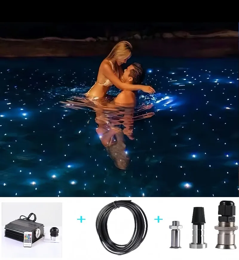 Pool Decoration Star Fiber Optic Star Ceiling Light Kit Fiber Optic Pond Light