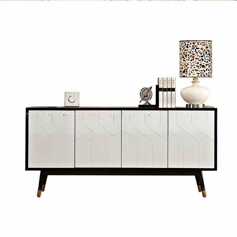 

Postmodern, simple solid wood, TV cabinet, small apartment living room, audio-visual cabinet, four-door locker