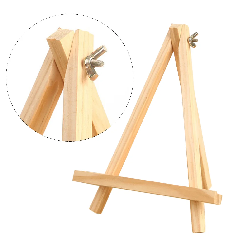 Tablet Holder Photo Painting Triangle Easel Tabletop Wood Display Frame Tripod Bracket Wooden Work