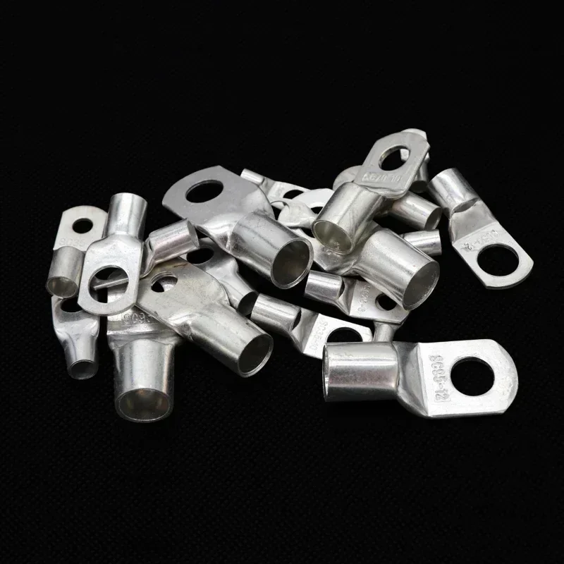 1~ 50pcs SC Series Wire Nose Terminal SC35/50/70/95 Bare Copper Battery Block Lugs Hole ID /6/8/10/12mm Crimp Cable Connector