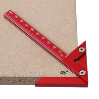 45/90 Degree Right Angle Line Ruler Carpenter Measuring Tool Center Scribe Gauge,Aluminum Center Finder,Woodworking Line Caliber