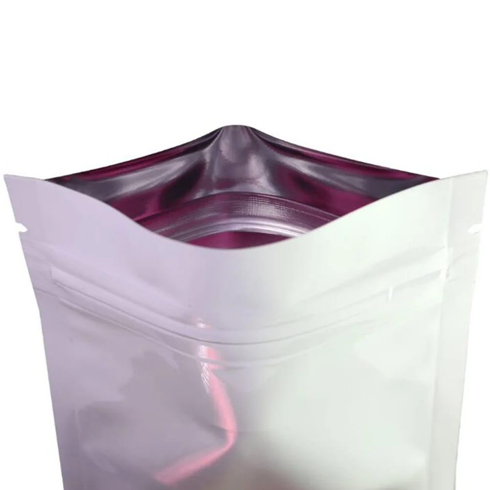 

100 pcs Aluminum Packaging Bags Reusable Self Sealing Zipper Zealed Bags Zipper Storage Pouch Food Packaging