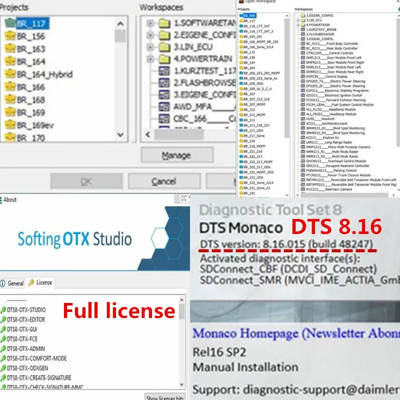 2023 best DTS Monaco V8.16 Full license for mb star c4 sd c5 vci c6 ECOM xentry/das Download and install online and activate