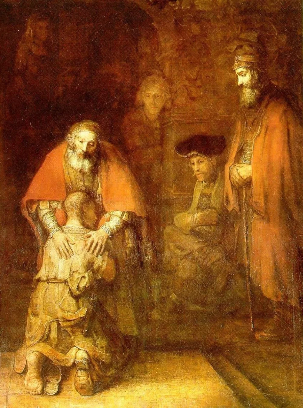 Home Decor Rembrandt Return Of The Prodigal Son-Silk Art Poster Wall Sicker Decoration Gift