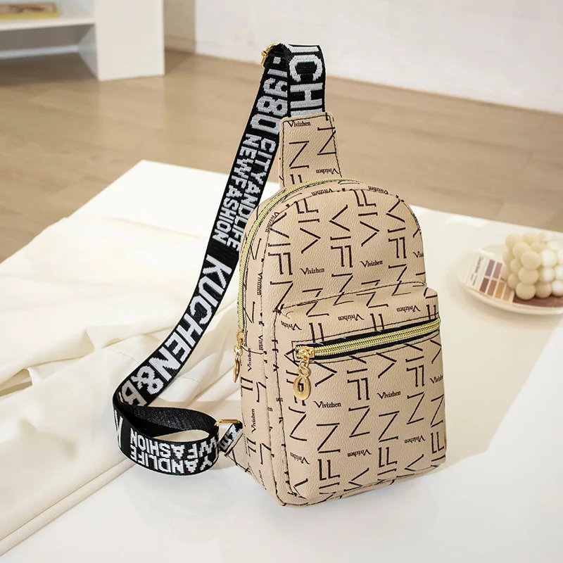 Trendy Women\'s Bag 2021 New Fashion and Elegant Letter Printing Chest Bag Casual Shoulder Bag Small Bag Bags for Women