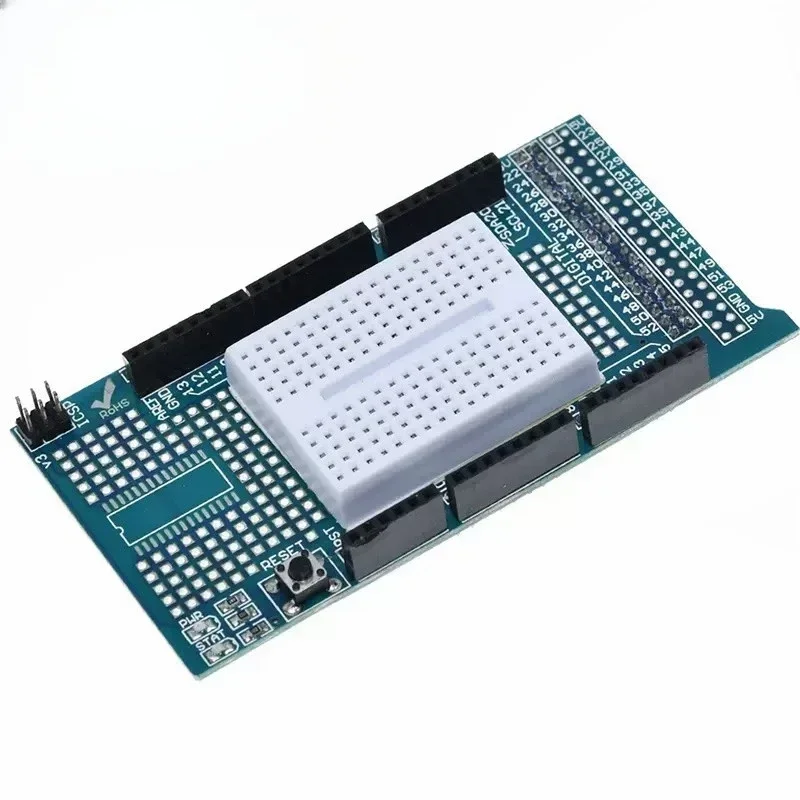 10pcs MEGA 2560 R3 Proto Prototype Shield V3.0 Expansion Development Board + Mini PCB Breadboard 170 Tie Points for arduino DIY