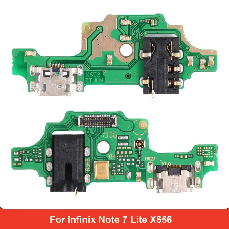 Placa de Carregamento USB para Infinix Note 7 Lite X656 Conector de Porta de Carregador Cabo Flex Peças de Reparo