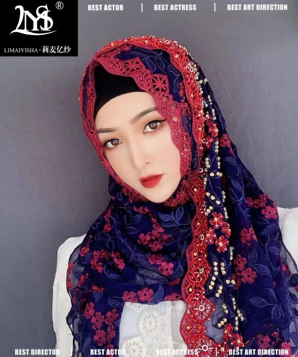 

100% Silk High Class Muslim Hijabi Headscarves Shayla Wraps