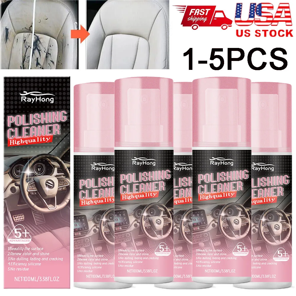 

1/2/3/4/5 шт. полировка салона автомобиля очиститель салона автомобиля спрей для детализации салона 100 мл