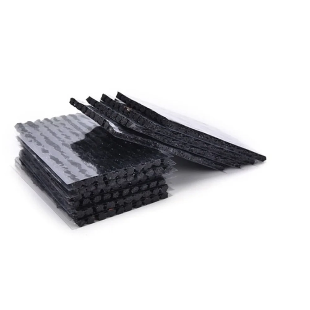 

20 pcs Seal Strip 100*3.5Mm Black Flexible Durable Car Tubeless Wheel Repair Tool Wheel Tire Tape, Tire Repair Tool, Seal Strip