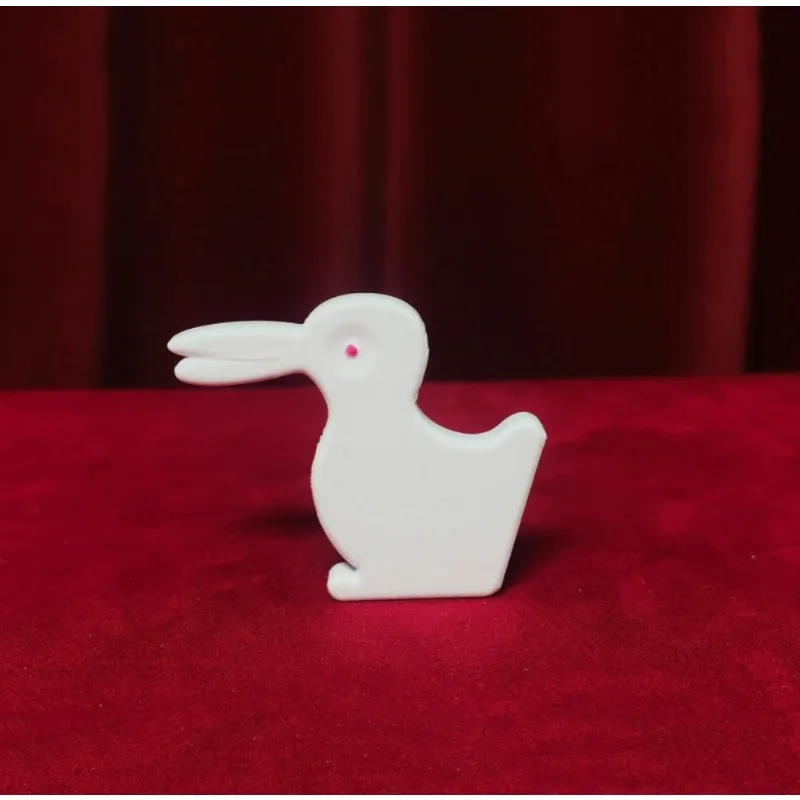 Rabbit Duck Paddle Magic Trick PVC Edition Optical Illusion Rabbit To Duck Transformation Close Up Pocket Magic Props Magician